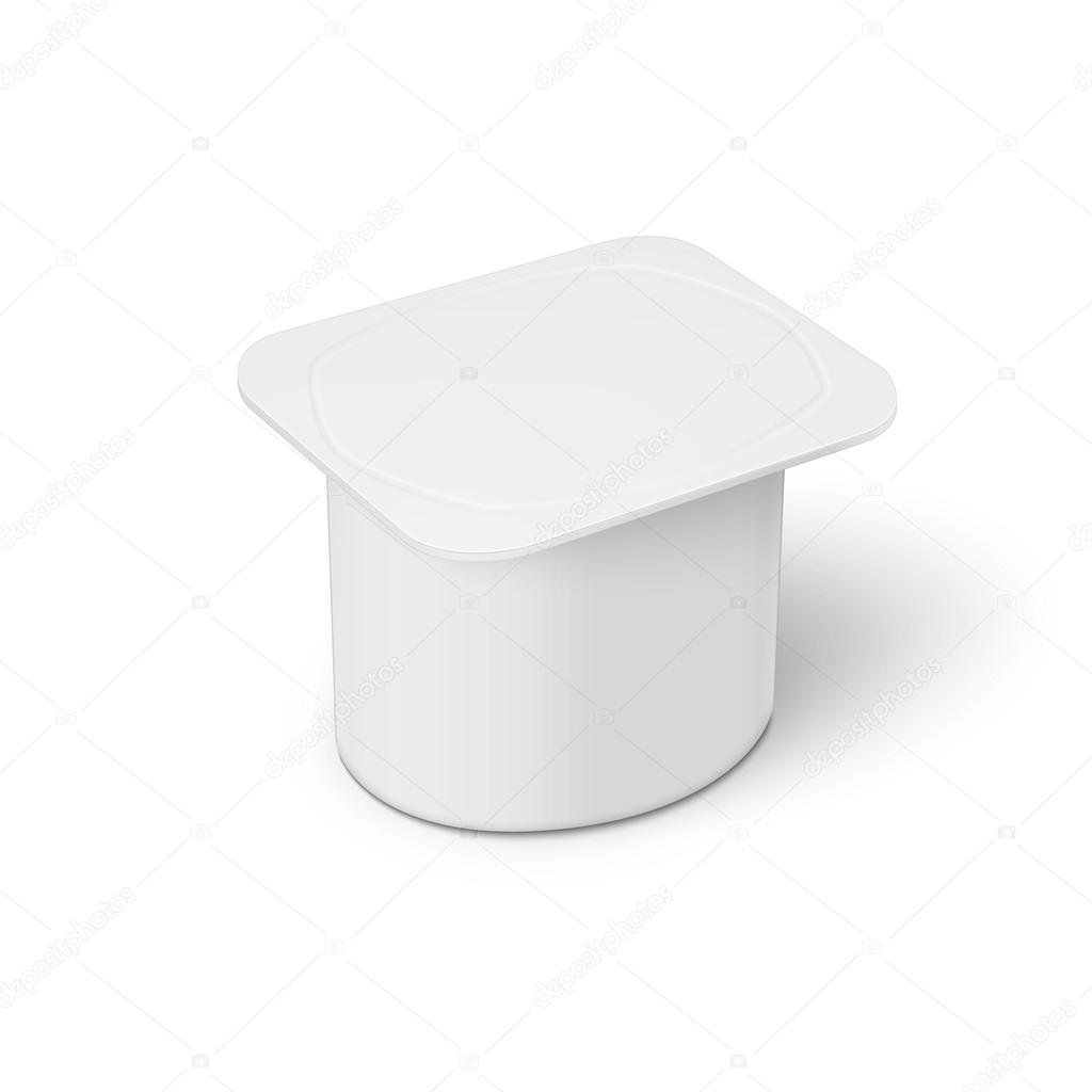 Download White Youghurt Pot Template Stock Vector C Gruffi 123734966 PSD Mockup Templates