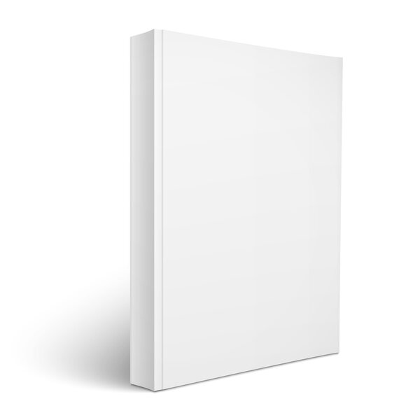 Blank vertical softcover book template.
