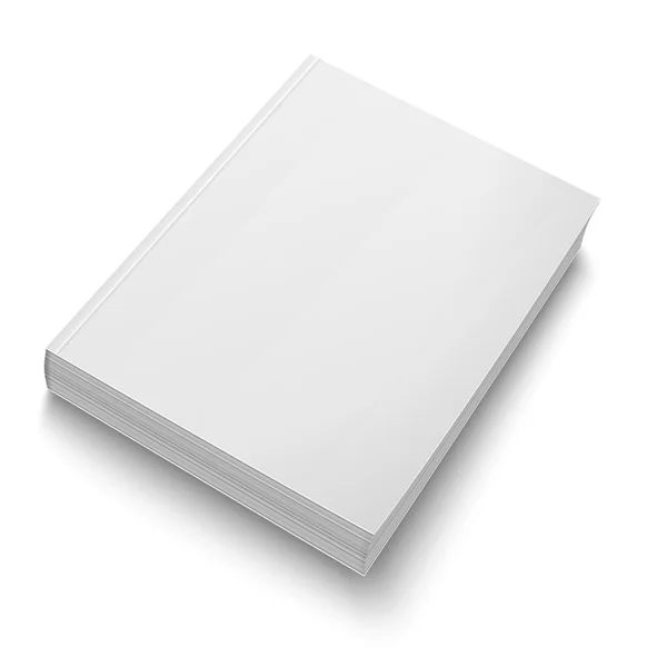 Beyaz boş yumuşak kapaklı kitap şablonu.