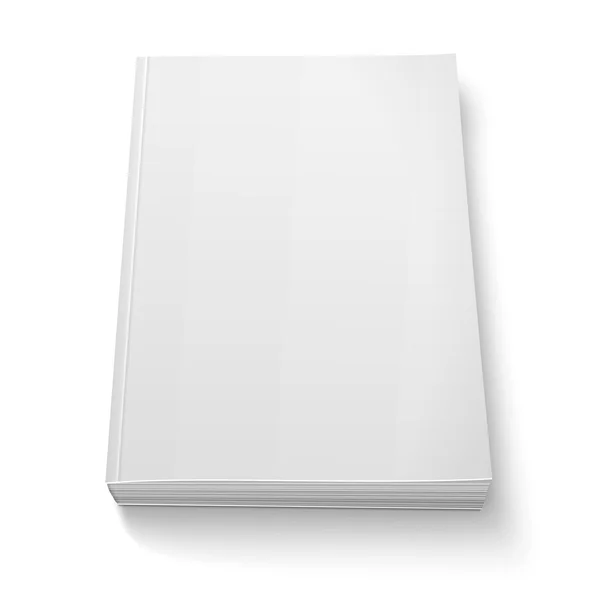 Beyaz boş yumuşak kapaklı kitap şablonu.