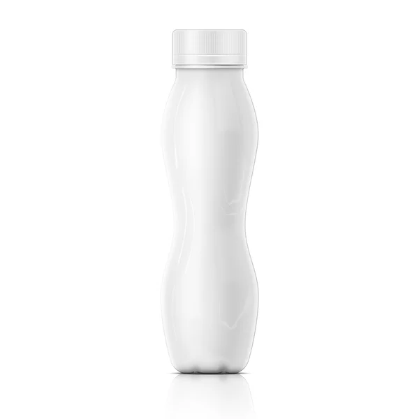 Große weiße Joghurt-Flasche Vorlage. — Stockvektor