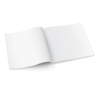 Yumuşak gölgeler ile boş kare dergisi şablon.