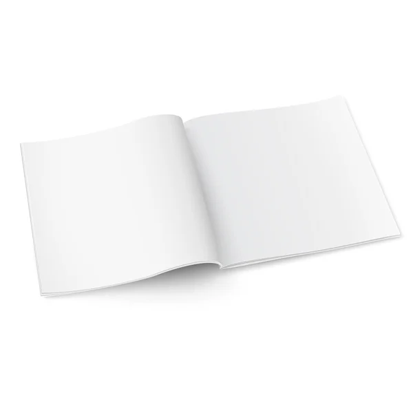 Plantilla de revista cuadrada en blanco con sombras suaves . — Vector de stock