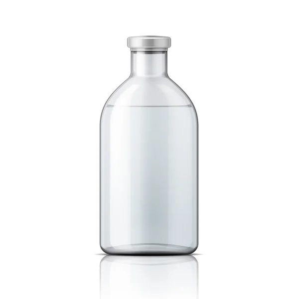 Medizinische Glasflasche mit Aluminiumverschluss. — Stockvektor