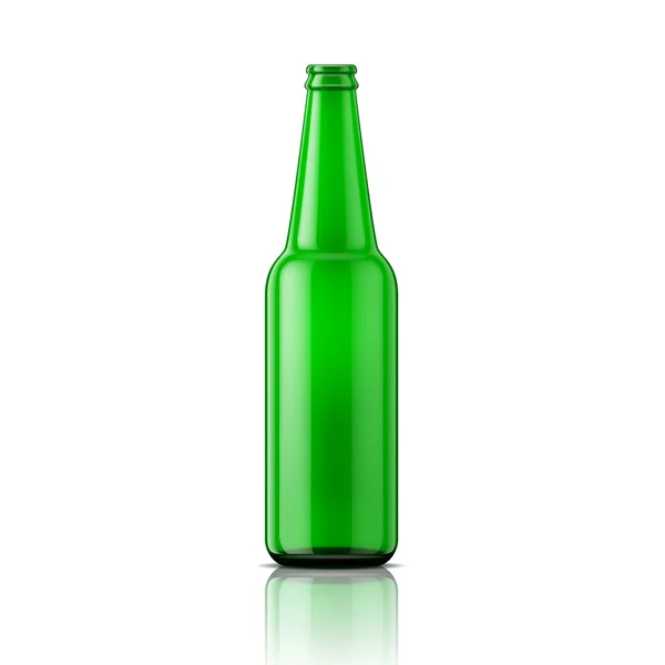 Zöld sörösüveg kap nélkül. — Stock Vector
