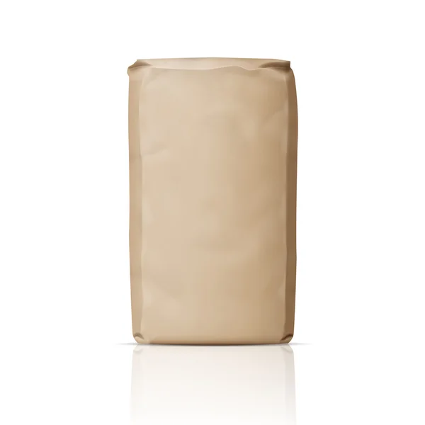 Blank paper sugar bag. — Stock Vector