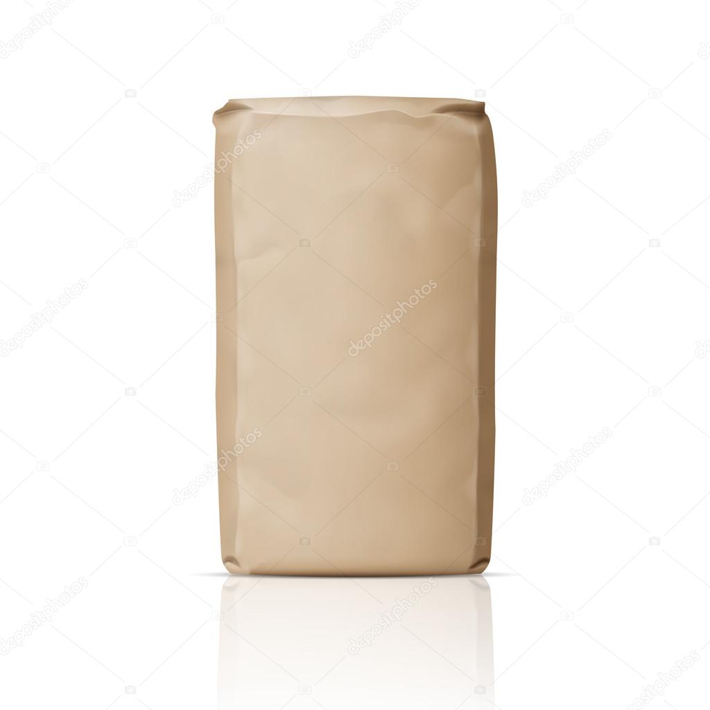 Blank paper sugar bag.
