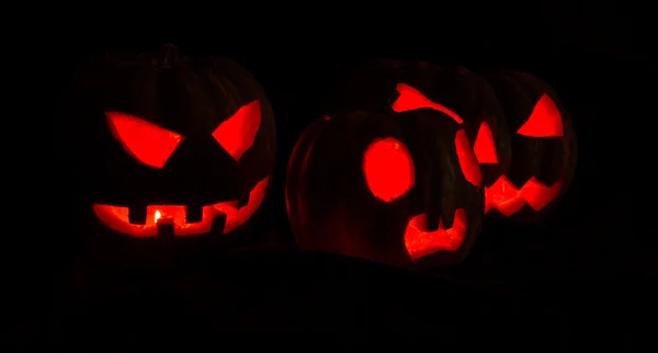 Halloween dýně v temnotách — Stock fotografie