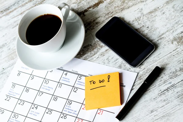 Monthly activities in the calendar to do — Stock Photo, Image