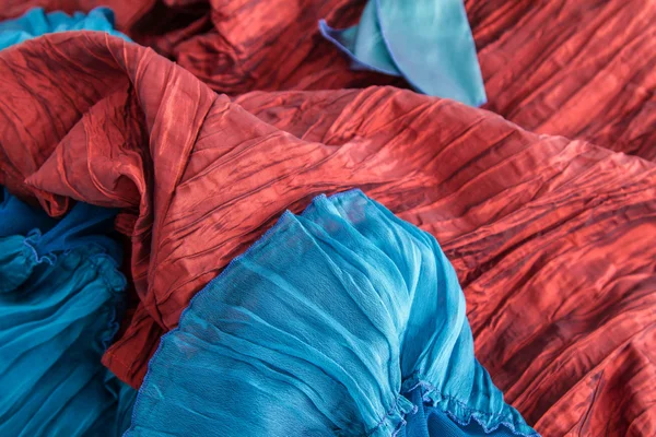 Blue and red fabric — Stock Photo, Image