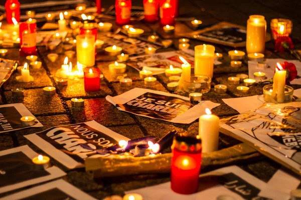 Charlie Hebdo ataque terrorista — Fotografia de Stock