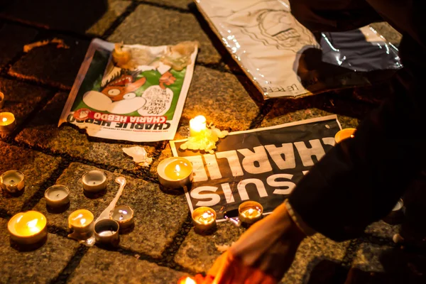 Charlie Hebdo terorismu útok — Stock fotografie