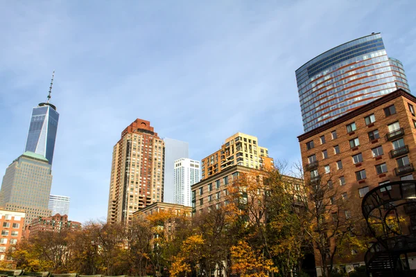 Lower Manhattan, Vista da Battery Park, New York — Foto Stock