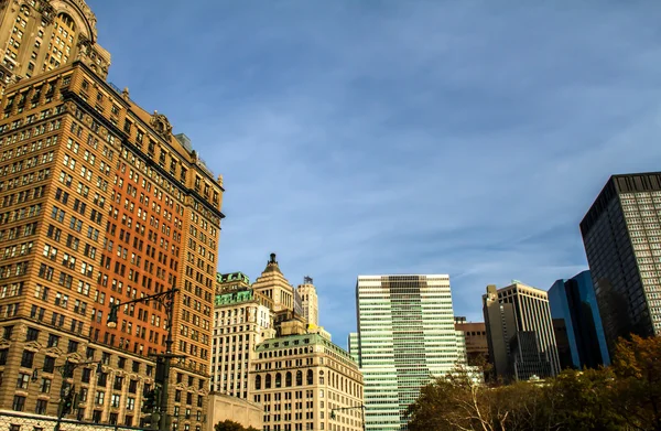 Lower Manhattan, Vista da Battery Park, New York — Foto Stock