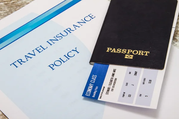 Travel insurance policy — Stock Photo, Image