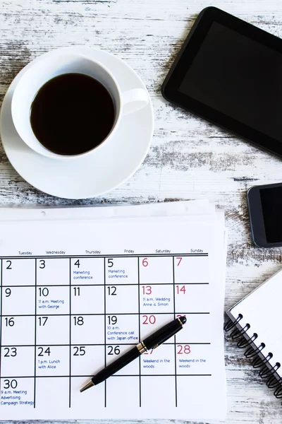 Έλεγχος μηνιαία δραστηριότητες στο ημερολόγιο — Φωτογραφία Αρχείου