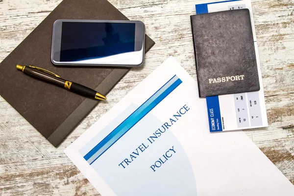 Travel insurance policy — Stock Photo, Image