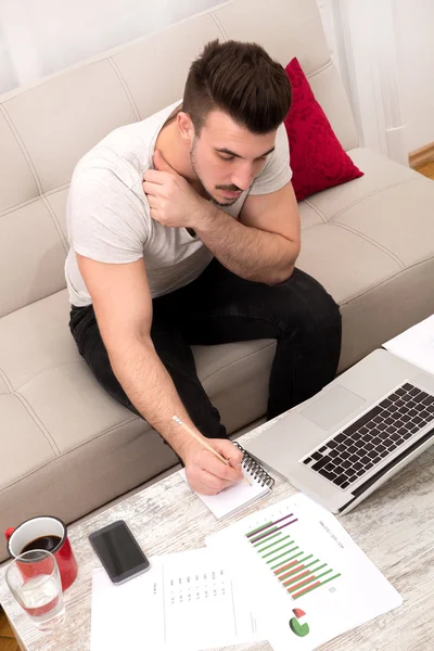 Businessman working at home — Stock Photo, Image