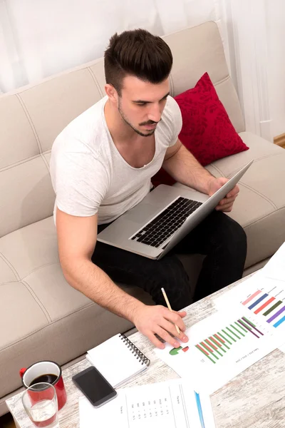 Businessman working at home — Stock Photo, Image