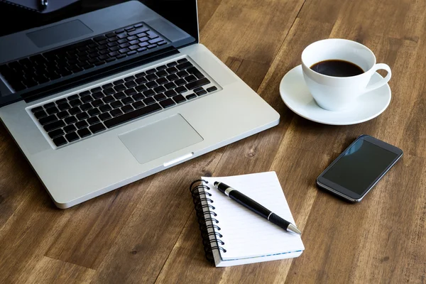 Working with the laptop — Stock Photo, Image