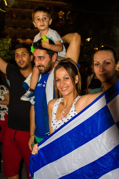 Празднования в Греции по итогам референдума — стоковое фото
