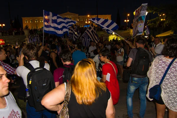 Ünnepek-Görögország után népszavazás eredményei — Stock Fotó