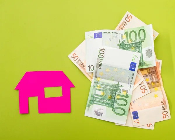 House and euros — Stock Photo, Image