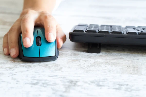 Clicking the mouse — Stock Photo, Image