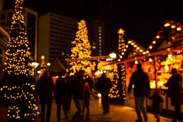 Defocus kerstmarkt — Stockfoto