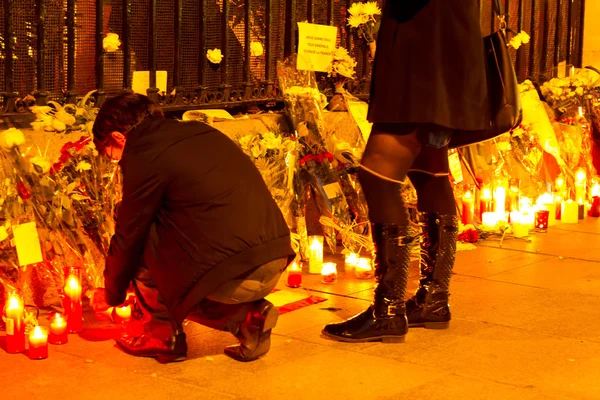 Atentado terrorista en París — Foto de Stock