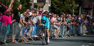 Apeldoorn, Hollanda 6 Mayıs 2016; Vincenzo Nibali İtalya 2016 tur ilk aşamasında