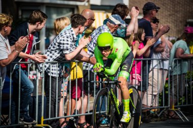 Apeldoorn, Hollanda 6 Mayıs 2016; Rigoberto Uran 2016 İtalya tur ilk aşamasında