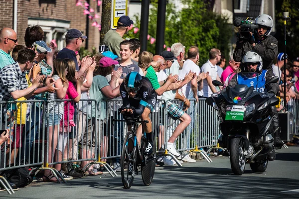 Apeldoorn, Holandia 6 maja 2016 r.; Kolarz podczas pierwszego etapu Tour Włoch w 2016 — Zdjęcie stockowe