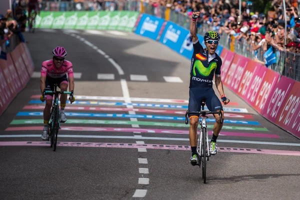 Andalo, İtalya 24 Mayıs 2016; Alejandro Valverde İtalya Turu kariyerindeki ilk etabını kazandı.