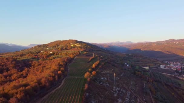Veronese Wzgórza Widokiem Dolinę Padana Zachodzie Słońca — Wideo stockowe
