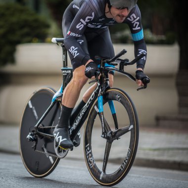 Camaiore, İtalya - 11 Mart 2015: profesyonel bisikletçi Tirreno Adriatico 2015 ilk aşamasında