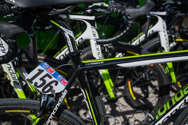 Marostica, Italia 24 maggio 2015; Bicicleta de David Formolo durante un sitio de la Gira de Italia 2015 — Foto de Stock