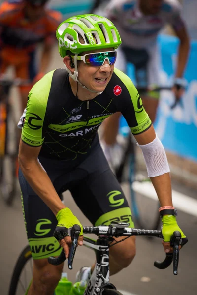 Madonna di Campiglio, Italia 24 maggio 2015; Davide Formolo ciclista profissional durante um stege de Tour of Italy 2015 — Fotografia de Stock