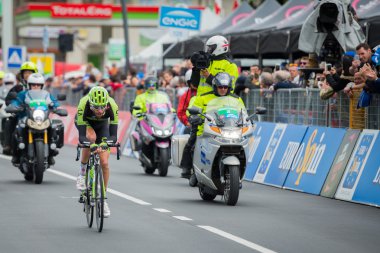 Aprica, Italia 26 maggio 2015; Ryder Hesjedal bir sahne İtalya Tur 2015 yılında varışta.