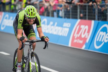 Aprica, Italia 26 maggio 2015; Ryder Hesjedal bir sahne İtalya Tur 2015 yılında varışta.