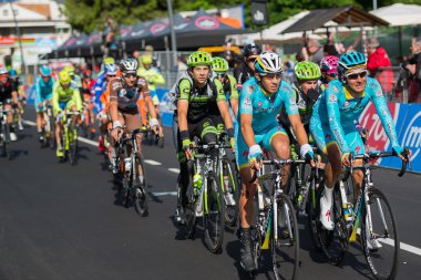 Aprica, Italia 26 maggio 2015; Davide Formolo İtalya Turu 2015 bir sahnenin gelişi üzerine.