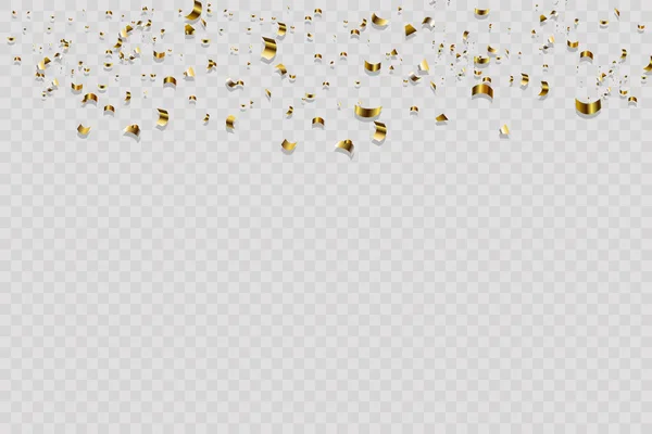 Abstract Gouden Confetti Vakantie Achtergrond — Stockvector