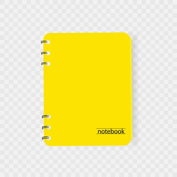 Notebook Attrappe Hinweis Mit Spirale Notizbuch Realistischen Stil Notizblock Leeres — Stockvektor