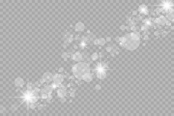 Glow Effect Vector Illustration Christmas Flash Dust — Stock Vector
