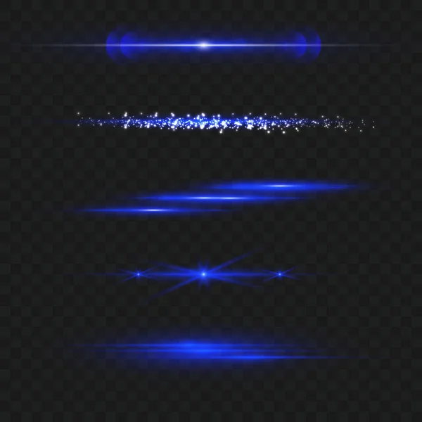 Effet Lumineux Étoile Éclatée Étincelles Fond Noir — Image vectorielle