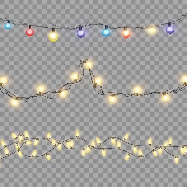 Noel Tatil Kartları İçin Parlayan Işıklar