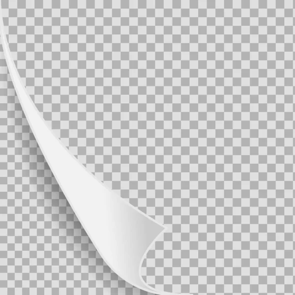 Ilustración Vectorial Hoja Papel Blanco Con Sombra Eps10 — Vector de stock