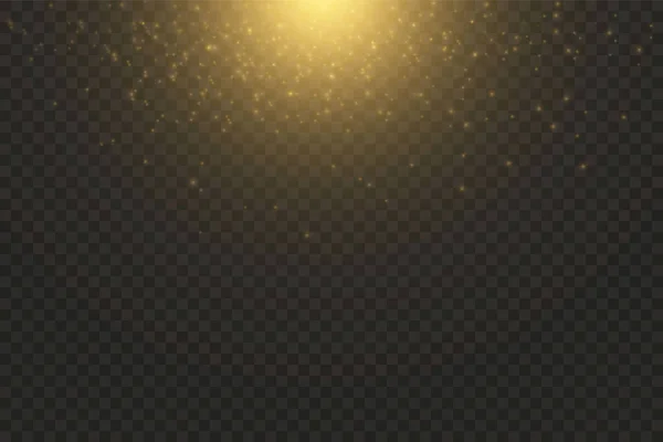 Белую Пыль Искры Звезды Сияют Специальным Светом — стоковый вектор