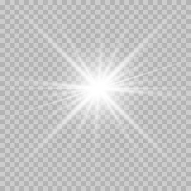 Işık flaşı özel efekt. Vektör illüstrasyonu