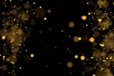 Doku arka planı siyah-beyaz ya da gümüş, altın parıltılı ve Noel için zarif. Toz beyazı. Parlak sihirli toz parçacıkları. Sihirli kavram. Bokeh efektli soyut arkaplan
